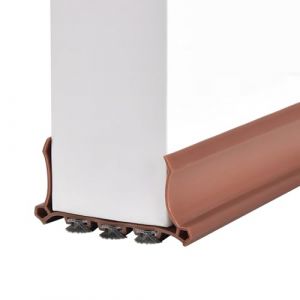 Bas de Porte Isolant, 98 x 5cm Boudin de Porte, Autoadh&eacute;Sive et Adjustable, Isolant Phonique Thermique Bande D'&Eacute;tanch&eacute;It&eacute; Anti Bruit Poussi&egrave;Re Stop &agrave; L'Air Froid Anti Souris Fourmi (Brun) (YIXIN shop, neuf)
