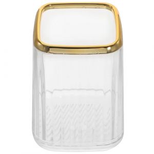 NULYLU Porte-Pinceaux de Maquillage Transparent Blanc Organisateur Polyvalent pour Bureau et Salle de Bain Seau de Rangement L&eacute;ger et R&eacute;sistant pour Accessoires Cosm&eacute;tiques et (HANCF, neuf)