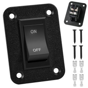 VGECEE Interrupteur &agrave; Bascule Marche/Arr&ecirc;t, 4 P&ocirc;les DPST, Interrupteur &agrave; Bascule &Eacute;tanche, Interrupteurs Marche/Arr&ecirc;t 12 V pour &Eacute;clairage de Camping-cars, Caravanes, Remorques et Bateaux (Teksyjiuh, neuf)