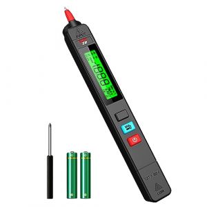 BSIDE Z2 Stylo D&eacute;tecteur de tension Sans Contact Testeur de Tension AC, Testeur de Fuite &Eacute;lectrique Sans Fil, Testeur &Eacute;lectricien pour C&acirc;ble Sous Tension avec Bip LCD R&eacute;tro&eacute;clairage et Lampe de Poche (AIMOmeter-UK, neuf)