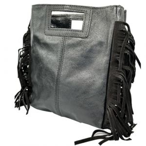 Sac pour femme &eacute;l&eacute;gant design vintage avec franges, bandouli&egrave;re en cuir italien spacieux, mode &eacute;t&eacute;, id&eacute;al pour les voyages et les occasions sp&eacute;ciales, Noir (DHDB, neuf)