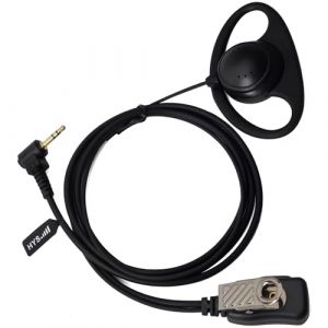HYS D Forme 2.5mm Oreillette avec Micro Casque Talkie-walkie Compatible avec Motorola Talkabout TLKR T6 T60 T82 T82 Extreme T92 2 Way Radio (Two Way Radio Store, neuf)