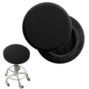 2 Pièces Housse Tabouret Rond Housse Tabouret de Bar, Tissu de Luxe Diamètre 30-40 cm, housse de tabouret de chaise pivotante ronde,Extensible Infroissable et Anti-Poussière,Pour salle à manger (SVF TUNDER PRICE, neuf)