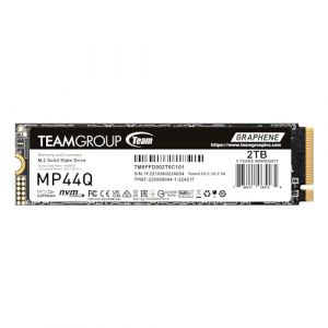TEAMGROUP MP44Q M&eacute;moire Cache SLC Gen 4x4 M.2 2280 PCIe 4.0 avec NVMe pour Ordinateur Portable et Bureau et NUC et NAS SSD Vitesse de Lecture/&eacute;criture jusqu'&agrave; 7400/6500 Mo/s TM8FFD002T0C101 (AGEM CZ, neuf)