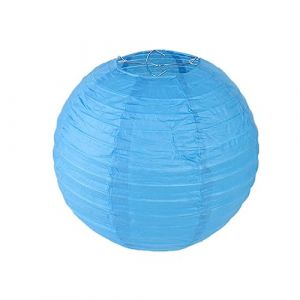 Surwin 10pcs Lanternes Papier Chinois, Lanternes en Papier &agrave; Suspendues, Boule Ronde Abat-Jour, Lanterne Decorative pour Int&eacute;rieurs Ext&eacute;rieurs Mariages Anniversaires (10cm,Bleu) (Yiwin, neuf)