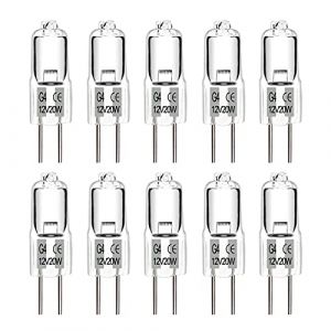 SCNNC Ampoule Halog&egrave;ne G4 12V 20W Blanc Chaud Dimmable, Capsule G4 Halogene pour Hotte, Cuisine, Lustre, Salon, Lot de 10 (gzyutongkeji, neuf)