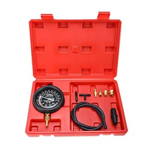 FreeTec Vacuometre Carburateur, 0-10 PSI Kit Manomètre Pression Depression Essence, Testeur Vide de Pompe à Carburant Moto Voiture (FreeTec, neuf)