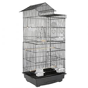 HUOLE Volière,Cages à Oiseaux,Grande Cage à Oiseaux Volière Extérieur pour Perroquet/Perruche/Canari/Parakeet/Calopsitte élégante/Pinson,46 * 35.5 * 99cm (Hechheu, neuf)