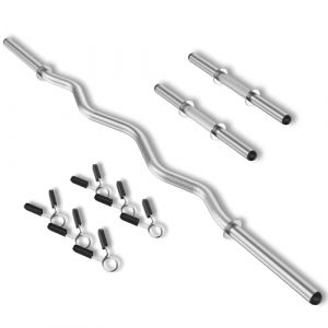 WINNOW Curl Bar EZ Bars Kit d'halt&egrave;res et poign&eacute;es d'halt&egrave;res pour halt&eacute;rophilie et dynamophilie Barre d'halt&egrave;res pour pouss&eacute;es de hanches, squats et fentes pour salle de sport et maison (ATJ Online, neuf)