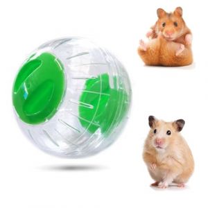 Ballon de Jouet de Gerbille, Boule de Hamster Transparente, Boule d'exercice de Hamster, Ball de Hamster, pour Petits Animaux de Hamster Plastique Petit Balle Portatif (12cm, Vert) (Zrklno, neuf)