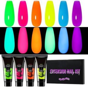 Vernis Gel &agrave; S&eacute;chage UV | Gel Femme Brillant dans le Noir - 6 Couleurs Paillet&eacute; Longue Tenue S&eacute;chage Rapide Manucure pour Femmes (wangluoyang, neuf)
