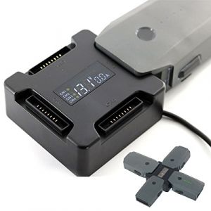 VOLOHAS 4 Ports Chargeur Hub pour DJI Mavic Pro/Mavic Pro Platinum Drone Multi-Batterie Parallèle Adapteur avec Affichage Numérique (Flycoo, neuf)