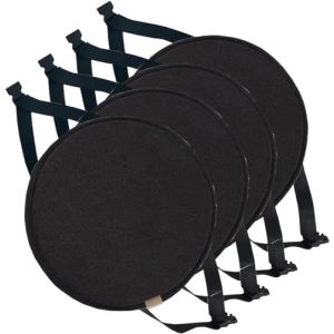 Galette de Chaise Ronde Coussin de Siège avec boucle élastique，1 / 2 / 4pcs coussin de Tabouret rond antidérapant coussin de chaise pour Salle à Manger/Bureau/Canapé ( Color : 3# , Size : 4PS_35CM/13. (Fengzi Comprehensive, neuf)
