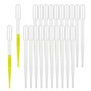 JOOTUEPO 50 Pièces Pipette, 3ML Pipette Plastique, Pipette Graduée, Pipettes de Transfert en Plastique, Jetables, Transparent, pour Parfums, Transfert D'huiles Essentielles, Liquides Divers (Jootuepo, neuf)