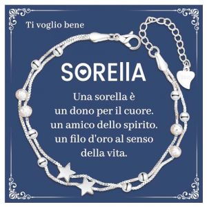 CheersLife bracelet sister Gift, bracelet femme argent 925, trois en un bijoux fille, id&eacute;e cadeau dame anniversaire sister amiti&eacute; bracelet ami (CheersLife-FR, neuf)