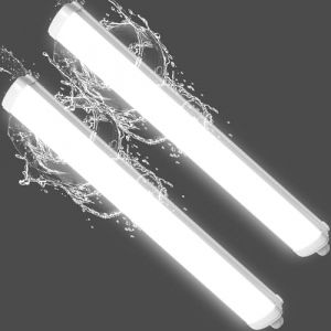 Viugreum 2 Paquets Tube Neon Led 145 cm, Étanche IP65 Reglette LED 50W 5000LM Blanc Neutre 4500k Réglette Led, Plafonnier Tube Néon Garage pour Bureau Garage Atelier Entrepôt Salle de Bain Cuisine (Viugreum-EU, neuf)