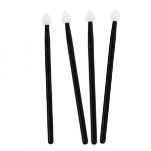 BAZEITFLOW 4 pièces Applicateurs Fard Paupière avec Pinceaux Doux pour Maquillage Uniforme Outil Portable Léger Brosse Ombre Paupière Confortable pour Plusieurs Styles et Voyages (KINING, neuf)