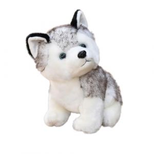 SunaOmni Jouet en Peluche Chien Husky R&eacute;Aliste, Jouet en Peluche pour Chiot, Cadeau d'anniversaire De No&euml;L, De Saint-Valentin, Animaux en Peluche De 8 Pouces, Jouets pour Chiots R&eacute;Alistes (SANGDINZasd, neuf)