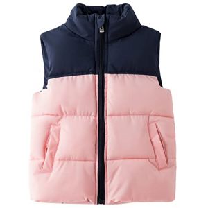 Adigau Enfants Hiver Gilets B&eacute;b&eacute; Gar&ccedil;ons Filles Doudoune sans Manches Gilet en Duvet Veste Matelass&eacute; Manteau sans Manche Rose 3-4 ans (LIRUNEU, neuf)