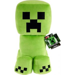 Mattel Minecraft Creeper Peluche g&eacute;ante de 40 cm au Design pix&eacute;lis&eacute;, avec d&eacute;tails fid&egrave;les au Jeu, HWD75 (Importtoys_1, neuf)