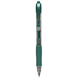 Pilot Stylo Bille &agrave; Encre Gel G2 07 Metallic,Vert M&eacute;tallique (Papeterie Libellus, neuf)