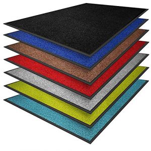 Casa Pura&reg; Tapis Anti-Poussi&egrave;re Monochrom - Paillasson en 10 tailles et 8 couleurs - Paillasson pour l'int&eacute;rieur et l'ext&eacute;rieur, brun, 60 x 90 cm (MEISTEREI, neuf)