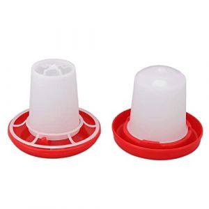 Leftwei Ensemble de Mangeoire et D'Abreuvoir pour Poulet, Abreuvoir pour Volaille en Plastique Ensemble de Mangeoire Automatique pour Alimentation et Abreuvement de Volaille pour Caille, (Zumero, neuf)