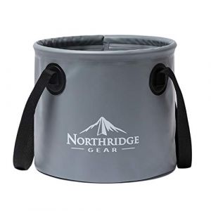 Northridge Gear Seau Pliant Bol Pliant au Design branché | Camping pêche Parti Jardin | Peut être utilisé comme Cuvette Pliable, Bocal à Eau ou évier Pliant | Gris, 15L (ADAMOA GmbH, neuf)