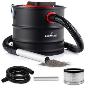 LEHMANN Aspirateur &agrave; Cendres 18L, 1200W, Aspirateur Chemin&eacute;e pour Haute Temp&eacute;rature, R&eacute;servoir Robuste, Filtre HEPA avec Panier M&eacute;tallique, Fonction Soufflage, Nettoyage Chemin&eacute;es et Pellets (Lehmann HG, neuf)