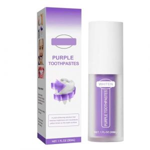 Dentifrice Violet V34 — Réduit le Jaunissement Des Dents, Prend Soin en Douceur Des Dents et Des Gencives Sensibles, Illumine Votre Sourire Et Rafraîchit L'haleine(4pcs) (LiuYanFengDP, neuf)