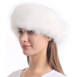 Dinghaole Chapeau Femme Hiver en Fausse Fourrure,Femmes Glamorous Fausse Fourrure Russe Chapka Hiver,Chapeau Femme Hiver en Fausse Fourrure,Bandeau en Fausse Fourrure,Chapeau Hiver Super Epais (BOHAO STORE, neuf)