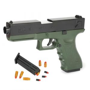 Festicy Pistolet Jouet pour Enfants Et Adultes I Set Pistolet Carnaval avec 8 Douilles Et 10 Cartouches I Id&eacute;al pour Costume Mafia Homme I pour Carnaval Halloween Et F&ecirc;te &Agrave; Th&egrave;me (Consantra, neuf)