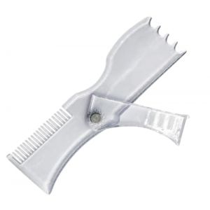 Pochoirs à Barbe avec Peigne et Règle pour Bouc, Favoris, Décolleté, Moustache | Outil de Coiffure de Barbe | Pochoir de Contour de Barbe | Modèle de Ligne de Barbe Rotatif (Loubeauis, neuf)