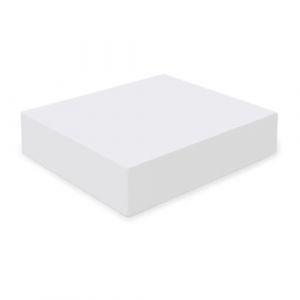 Éponge en polyuréthane rectangulaire pour rembourrages de coussins et dossier pour canapés, matelas banques - densité 18 kg/mc (160 x 65 x 8 cm) (SaRani, neuf)