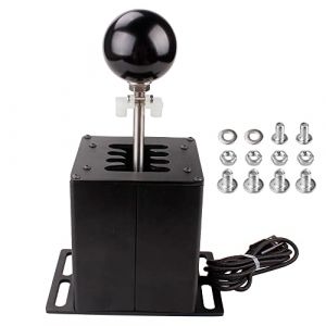 MUGE RACING USB Simulator Shifter, Compatible with Logitech G29 G27 G25 G920 Thrustmaster T300RS/GT Steering Wheel Sequential H Gear Shifter Compatible with ATS ETS Dust WRC Sim Racing Games 7+R (muge racing-EU, neuf)
