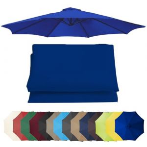 Auvent De Rechange Pour Parasol 3.0m/3.50m, 6 Baleines/8 Baleines Toile De Rechange Pour Parasol Déporté, Dessus De Parapluie De Remplacement Pour Parasol De Jardin Terrasse Plage(Blue,350CM/8 RIBS) (Lzb ymx, neuf)