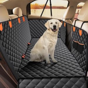 WUDIJING Protection Voiture Chien Siege Arriere pour Ford Ranger T9 2023 2024, Animal de Compagnie Housse de Siège D'auto Protection Banquette D'arrière,Black (DATONGSHIYUNGANGQUMOJINGBAIHUODIANGERENDUZI, neuf)