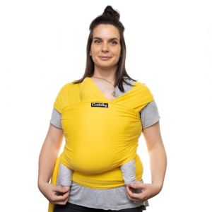 CuddleBug Écharpe de Portage Facile à Enfiler - Porte Bébé Naissance Multifonctionnel Pour les Bébés Jusqu’à 16 Kg - Écharpe de Portage Sling Mains Libres - Couverture de Portage (Jaune/Yellow) (Boba & Beco, neuf)