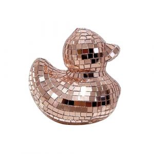 Pasdrucn Canard Boule à Facettes, Boule Disco Extra Large, Boule Disco pour Fête, Boules Disco Argentées, Argent Boule à Facettes Miroir Boule, Boule Facette, Mini Boule A Facette (Or ro) (shaowuyunzhan, neuf)