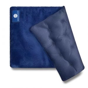 uncn coussin chauffant micro onde,graine de lin,noyaux cerises,grande poche chauffante nuque epaule et dos,cervicales,ventre coton lavande,chaleur humide pour compresse froide bleu marine 38*23cm 970g (uncn, neuf)