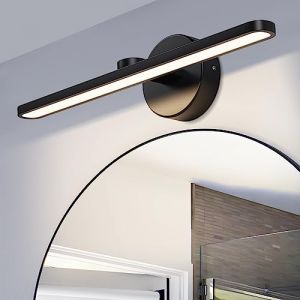 MantoLite Applique Murale Salle de Bain Applique Tableau Noir 40CM 12W Luminaire Salle de Bain Mural Eclairage Tableau Applique Murale Dessus D'evier IP44 led pour Miroir Salle de Bain, Tableau (Mantolux, neuf)