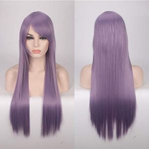 80CM 31 `` Perruques Cosplay Faux Cheveux Synthétiques Résistants À La Chaleur Noir Bleu Marron Blonde Russe Perruques Droites Brésiliennes + Casquette Perruques Une Taille Longue Perruque Droite 12 (good stuff A, neuf)