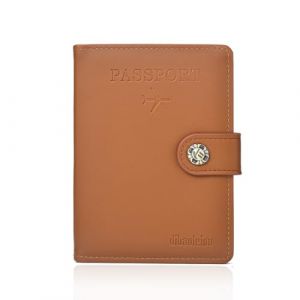 EIHI 1 Article Protege passeport,pochette passeport voyage,Porte Passeport Housse Protège Passeports Cuir Pochette étui pour Passeport Voyage Protection Housse de Passeport-Brun (EIHI, neuf)