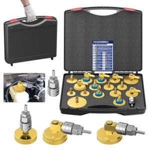 MINENICE Kit d'adaptateurs pour purgeur de Freins 17 pi&egrave;ces Kit de purgeur pour ma&icirc;tre-Cylindre, kit de purgeur de Pression de Frein Durable et Bien &eacute;tanche Kit d'adaptateurs pour purgeur de Liquide (NANA PEARL LIMITED, neuf)