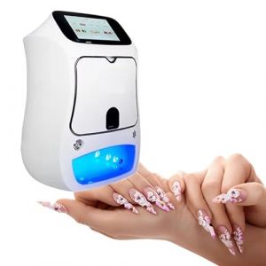 Machine D'Impression D'Ongles Mobile à éCran Tactile 3D - Autocollants D'Art D'Ongle, Machine D'Impression D'Art D'Ongle Intelligente Automatique, Prise En Charge Wifi/Diy, Outils D'Impression (QFGain®, neuf)