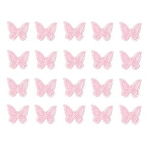 20 Pcs Barrette papillon Barrette de cheveux Accessoires de cheveux de mariage Pour le mariage, le costume, le bal de fin d'année, Halloween (Rose) (XDMTradingLTD, neuf)