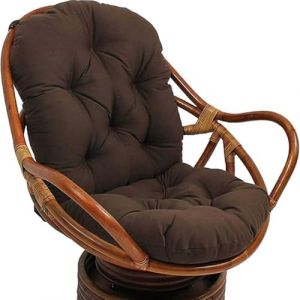 Fauteuil en Rotin Pivotant Coussin pour Fauteuil a Bascule Intérieur Rocker Coussin Pivotant Pad de Remplacement, pour Fauteuil Inclinable en Rotin(#I) (LUQUANKE, neuf)
