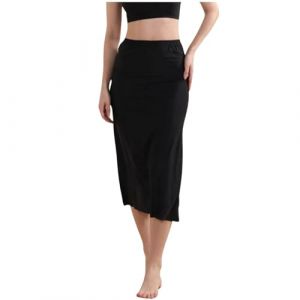Femme Jupon sous Robe sous Jupe Taille &eacute;lastique Confortable Mi-Long Fond de Jupe L&eacute;ger Frais Fond de Jupe sous-V&ecirc;tement Femme Invisible pour Robe Transparente (NiceYear, neuf)