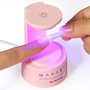 MAKARTT Lampe à Ongles LED Mini,Séchoir à Ongle 5W gel Nail UV light, Gel Vernis à Ongles Extension Gel Nails Light Solidification Light, voyage Gels Nails LED Light Valentine fête des mères cadeau (makartt, neuf)