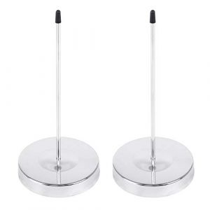 Anruyi 2PCS Pique-Note en Métal, Receipt Spike, Pique pour Ticket CB, Argent Facture Aiguille, Porte Mémo avec Rond Support Base pour Restaurant Cuisine Bureau Hôtel (JIAXINMAO, neuf)